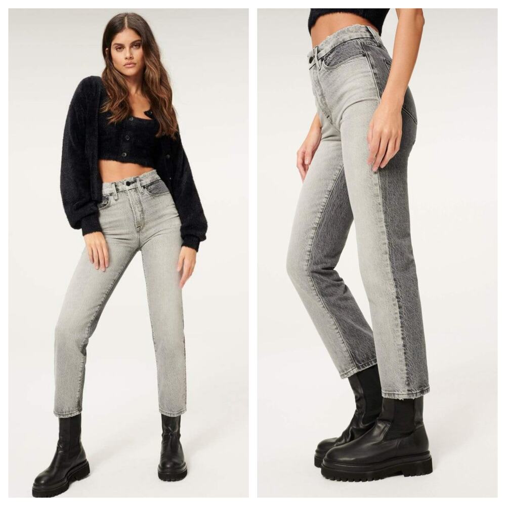 Good American Good Vintage Two Tone Jeans